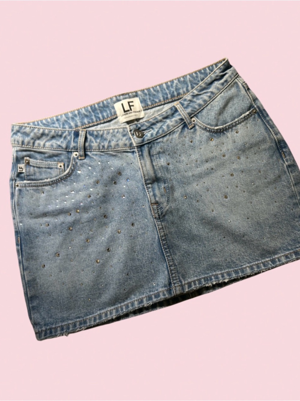 Lovers and Friends rhinestone mini skirt
